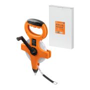 Мерная лента, 30 м х 13 мм, фибергласовое полотно, открытый корпус, штык для фиксации «Рубин» TDM