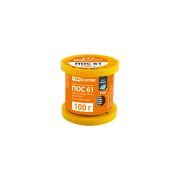 Припой ПОС 61, трубка с канифолью, ГОСТ 21931-76, Ø2 мм, 100 г, катушка, серия «Алмаз» TDM