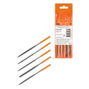 Набор надфилей 5 шт, Ø3 мм, длина 140 мм, пластиковая рукоятка, «Рубин» TDM