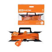 Удлинитель-шнур силовой на рамке УШз16 TDM (штепс. гнездо/20м ПВС 3х1,5) У1-13045