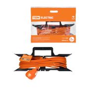 Удлинитель-шнур силовой на рамке УШ10 TDM (штепс. гнездо, 50м ПВС 2х1,0) У-12009