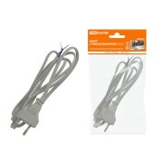 Шнур с плоской вилкой ШУ02 ШВВП 2х0,75мм2 1,7 м. серебр. металлик TDM