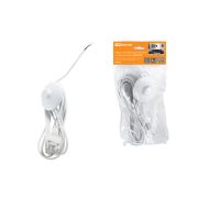 Шнур с ножным выключателем и плоской вилкой ШУН01В ШВВП-ВП 2х0,75мм2 3,5м. белый TDM
