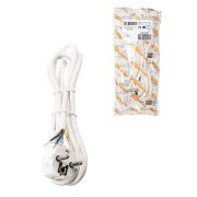 Шнур сетевой с вилкой ПВС-ВП 3x0,75мм² 3м с/з белый TDM