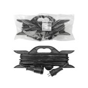 Удлинитель-шнур силовой на рамке, каучук, КГ, IP44, штепс. гнездо с/з, 3500 Вт, 10 м Народный У1-12048