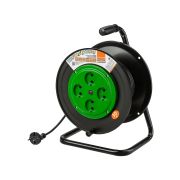 Удлинитель на катушке силовой народный 4 гнезда ПВС 1300 Вт б/з, 30м УС-41134