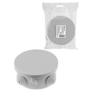 Распаячная коробка ОП D85х40мм, крышка, IP54, 4вх.  инд. штрихкод TDM