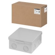 Распаячная коробка ОП 100х100х55мм, крышка, IP54, 8вх., без гермовводов TDM