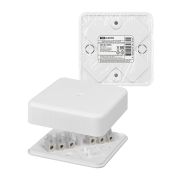 Коробка распаячная КР 75х75х20 ОП белая, IP40, с клем. колодкой,  инд. штрихкод TDM