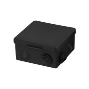 Распаячная коробка ОП 100х100х55мм, крышка, IP54, 8вх., черная, инд. штрихкод TDM