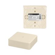 Коробка распаячная КР 100х100х29 ОП, сл. кость, IP40, инд. штрихкод TDM