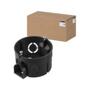 Установочная коробка СП D68х42мм, саморезы, стыковочные узлы, черная, IP20, TDM