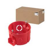 Установочная коробка СП D68х42мм, саморезы, стыковочные узлы, красная, IP20. TDM