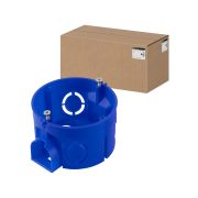 Установочная коробка СП D68х42мм, саморезы, стыковочные узлы, синяя, IP20, TDM