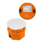 Распаячная коробка СП D80х40мм, крышка, пл. лапки, IP20, инд. штрихкод, TDM