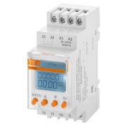 Реле времени РВМЦ-1с/100час-2х8А-24/230В-DIN (мнф.цифр., 24реж., 1с-100час, 24-230В АС/DC) TDM
