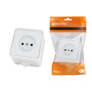 Розетка 2П OУ IP44 10А белая «Орель» TDM