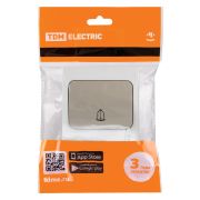 Кнопка звонковая скрытой установки IP54 6A серая «Вуокса» TDM