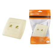 Розетка двойная телефонная RJ11 сл. кость «Онега» TDM