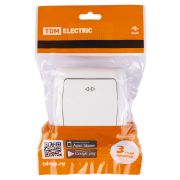 Перекрестный выключатель 1-кл. 10А белый «Онега» TDM