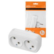 Блок на 2 гнезда 2П б/з плоский 6А 250B TDM