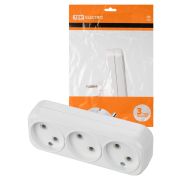 Блок на 3 гнезда 2П б/з плоский 6А 250B TDM