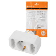 Блок на 3 гнезда: 1x2П+3 16 А + 2х2П 2,5 А под плоскую вилку 250 B белый TDM