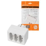 Блок на 3 гнезда 2П 2,5 А 250 B под плоскую вилку белый TDM