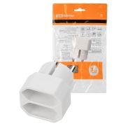 Блок на 2 гнезда 2П 2,5 А 250 B под плоскую вилку белый TDM