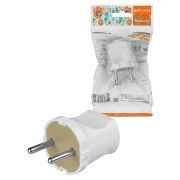 Вилка б/з белая 6А 250В серии «Народная»