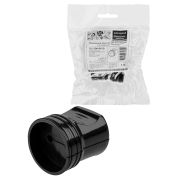 Кабельная розетка 2П б/з черная 10А 250B серии «Народная»