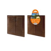 Решетка разъемная с москитной сеткой, 150х150 «ЭКО» (коричн.) TDM