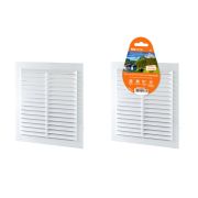 Решетка неразъемная с москитной сеткой, белая, 150х150 TDM