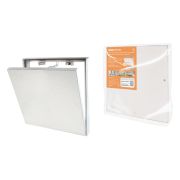 Люк под плитку, алюминиевый, съемный, нажимной, ограничитель-цепочка, 300х400, TDM