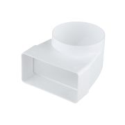 Соединительное колено 90 гр. плоск. воздух. с кругл. 60х120/D100, TDM