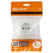 Розетка 2П 10А 250В (основание керамика) белая «Таймыр» TDM