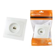 Розетка телефонная RJ11  белая «Таймыр» TDM