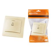 Кнопка звонковая с подсветкой 6А (основание керамика) сл. кость «Таймыр» TDM