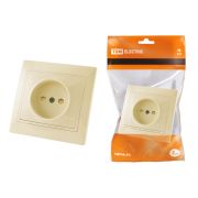 Розетка 2П с защ. шт. 10А 250В (основание керамика) сл. кость «Таймыр» TDM
