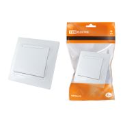 Розетка 2П+З 16А 250В IP44 с защ. шт. с крышкой белая «Лама» TDM