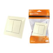Выключатель 2-х кл. 10А сл. кость «Лама» TDM