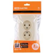 Розетка двойная 2П 10А 250В сл. кость «Лама» TDM