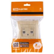 Розетка двойная телефонная RJ11 сосна «Лама» TDM