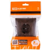 Розетка 2П+З 16А 250В с защ. шт. венге «Лама» TDM