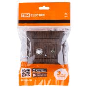 Розетка TV («мама») + SAT (F-разъем) 0-2400МГц венге «Лама» TDM