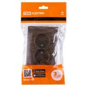 Розетка двойная 2П 10А 250В венге «Лама» TDM