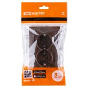 Розетка двойная 2П+З 16А 250В венге «Лама» TDM