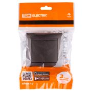 Выключатель 2-х кл. 10А шоколад «Лама» TDM