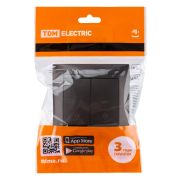 Выключатель на 2 направления 2 кл. 10А шоколад «Лама» TDM