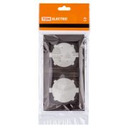 Рамка 2-х постовая вертикальная шоколад «Лама» TDM